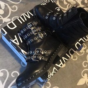 Black Biker Boots